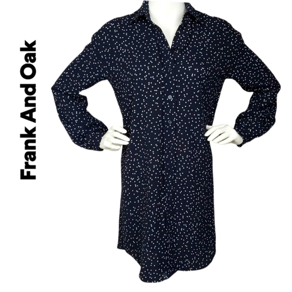FRANK and Oak Polka Dot Shirt dress - Picture 1 of 11